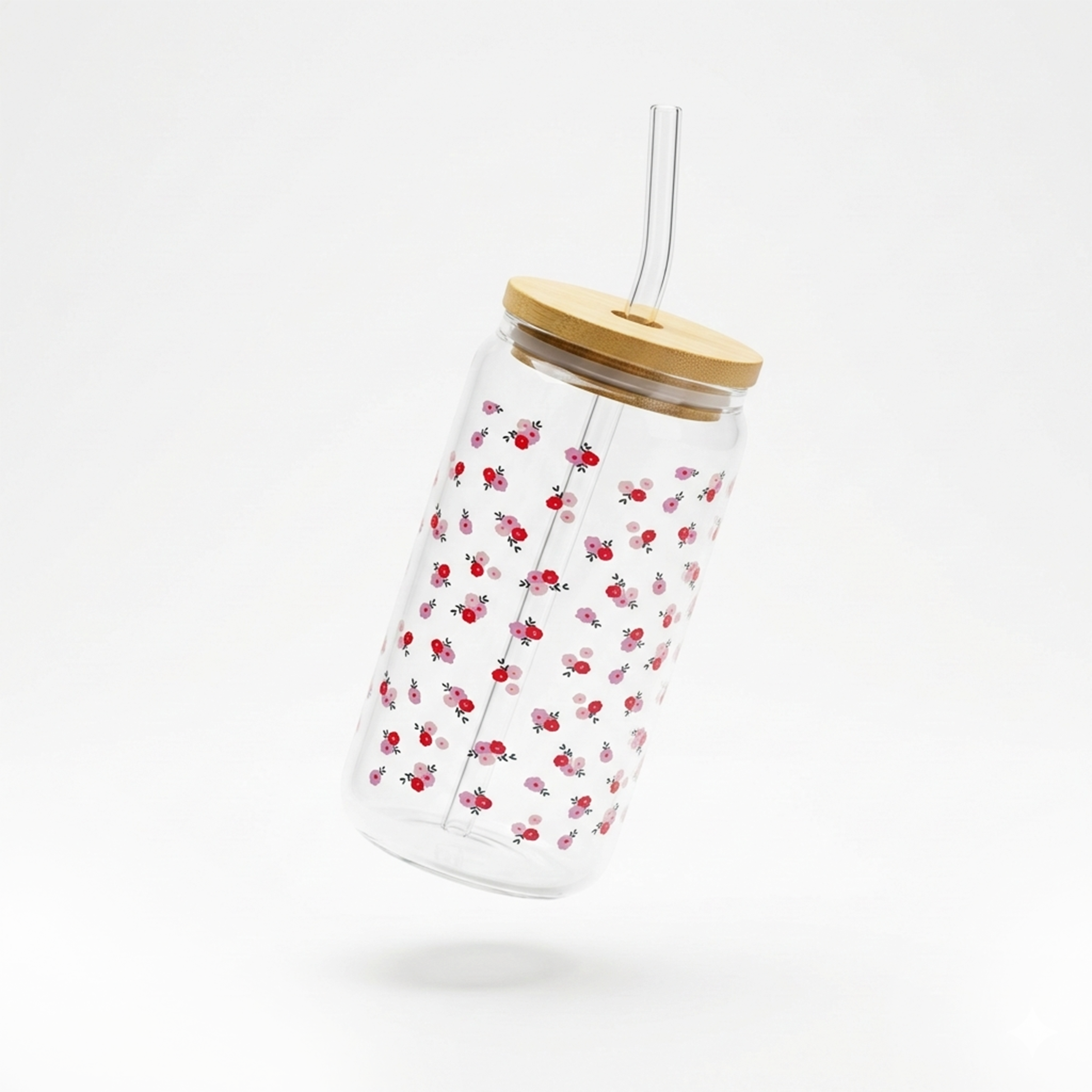 Glass Cup (Flowers)