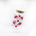 Glass Cup (Red Rainbow)