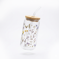 Glass Cup (Flowers)