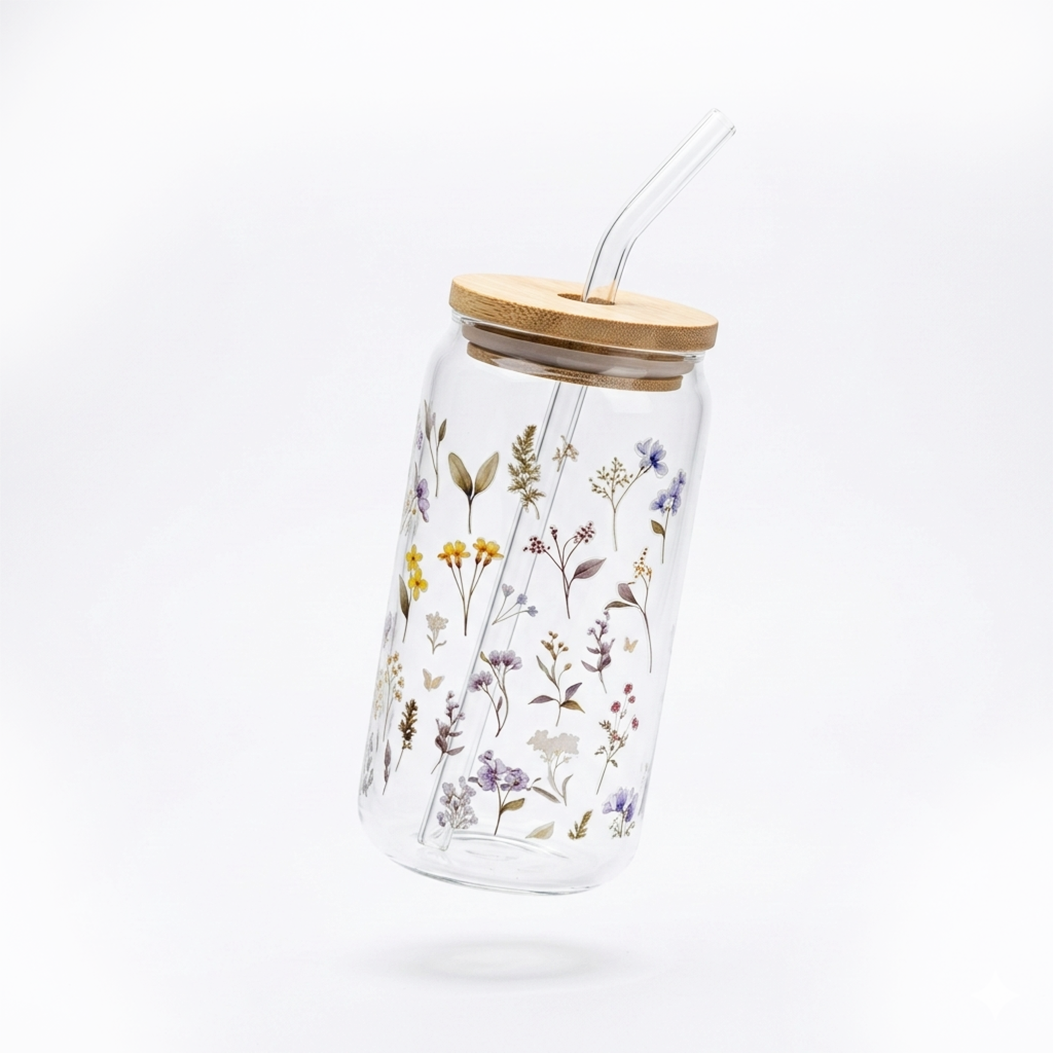 Glass Cup (Flowers)