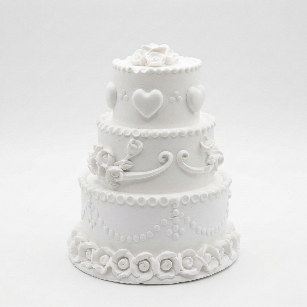 Layered Floral Ceramic Cake