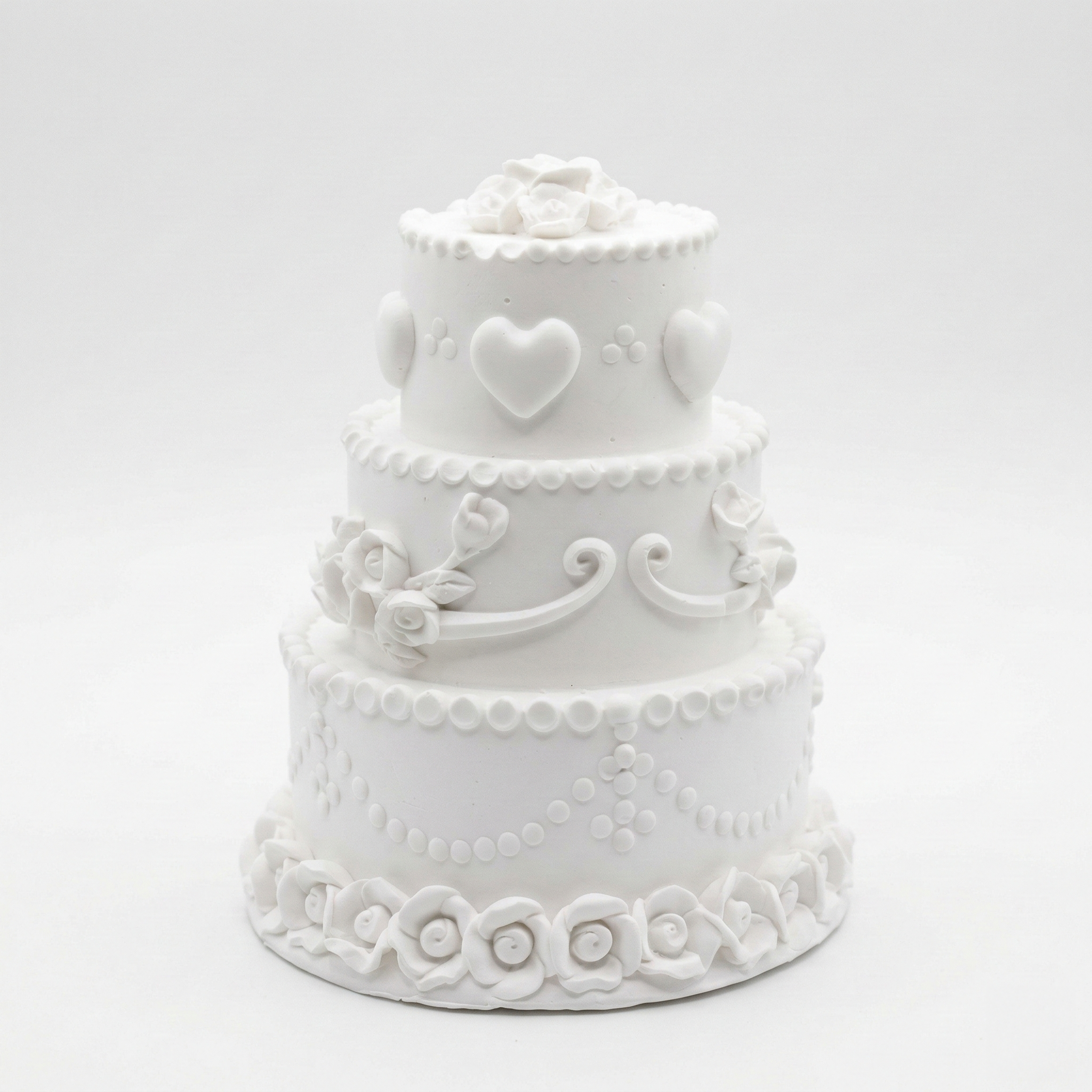 Layered Floral Ceramic Cake
