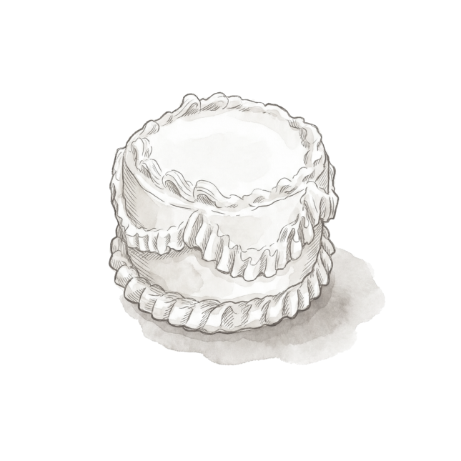 Vintage Round Ceramic Cake